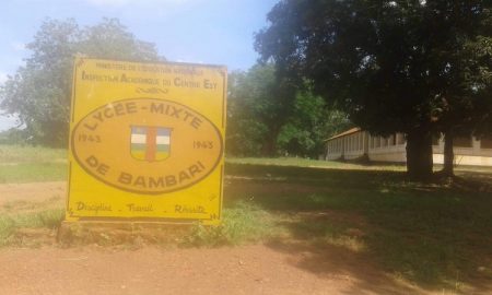 lycée-mixte-de-bambari, baptisé lycée faustin Archange Touadera