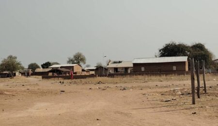 vue panoramique du village Boromata, dans la préfecture de la Vakaga, au nord-est de la Centrafrique.