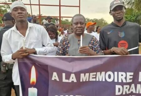 Marche de la société civile en la mémoire des victimes du drame du lycée Barthelemy Boganda de Bangui