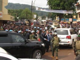 arrivée-à.Bangui-du-President-portugais-corbeaunews-IMG_26mars2018224638 Centrafrique : sur les traces du Guterres, Marcelo Rebelo de Sousa, Président portugais à Bangui.