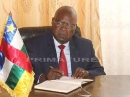 Le-Premier-Ministre-Simplice-Mathieu-SARANDJI- Centrafrique : marche anti-française, Touadera snobe son Premier ministre Sarandji.