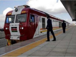 Inauguration, le 31 mai 2017, de la ligne ferroviaire entre Nairobi et Mombasa financée par des capitaux chinois. PHOTO / THOMAS MUKOYA / REUTERS