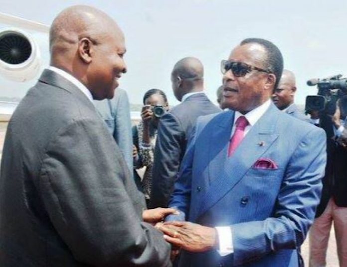 De gauche à droite, Faustin Archange Touadera de Centrafrique et son homologue congolais Denis Sassou Nguesso. CopyrightDR denis-sassou-nguesso-et-faustin-archange-touadera-a-brazzaville-congo Centrafrique : Denis Sassou Nguesso très remonté contre Faustin Touadera.