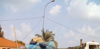 Le camion de la société STI impliqué dans un accident à Bangui