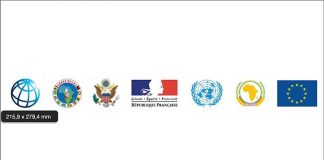 La banière du groupe des 5 États et organismes (G5) en République centrafricaine