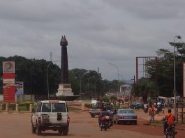 croisement du lycée des martyrs à Bangui