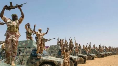 Les militaires tchadiens en mouvement au Tchad