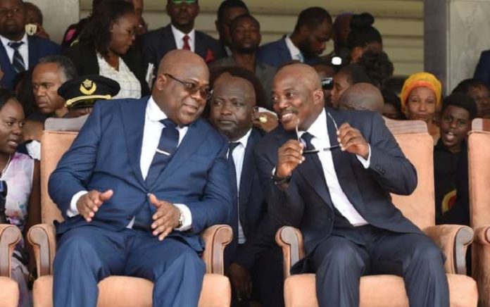 Le-nouveau-Président-congolais-Félix-Tshisekedi-lors-de-son-investiture-à-Kineshasa En RDC, le président Tshisekedi dans l’ombre de Kabila