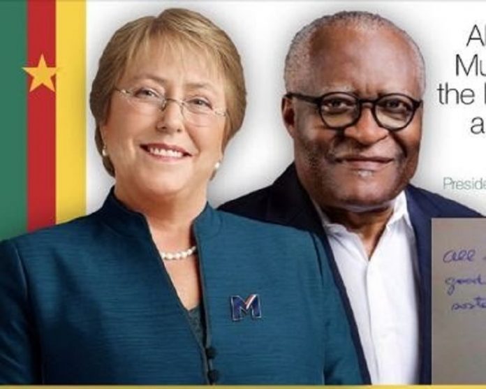 Michelle-Bachelet-et-Akere-Muna-à-Yaoundé Cameroun : Michelle Bachelet plaide en faveur de mesures pour réduire les tensions