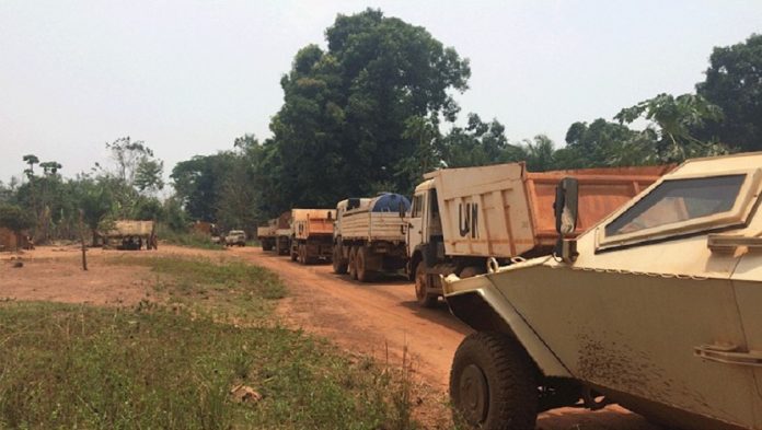 convoi-minusca-axe-bambari-bria-photo-afp Bambari : relève des soldats gabonais de la Minusca, la population s’inquiète.