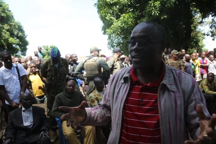 déplacement-dune-délégation-officielle-à-Lemouna-et-Koundili-le-25-mai-2019-photo-minusca RCA : massacre dans l’Ouham-Péndé, une forte délégation officielle s’est rendue à Lemouna et Koundjili.