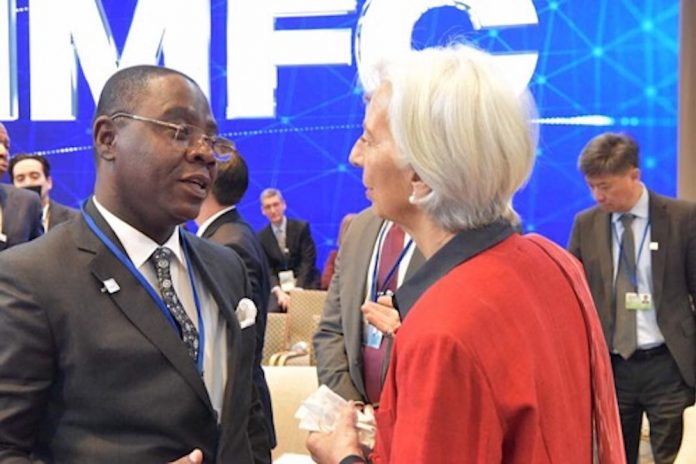 DONDRA-et-Christine-Lagarde- Centrafrique: le FMI approuve le décaissement de 31,7 millions $ au titre de la FEC