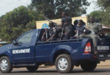 Une patrouille de la gendarmerie nationale à Bangui en Centrafrique