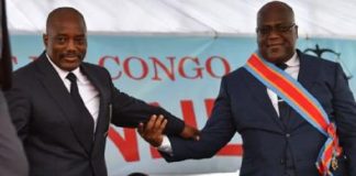 Joseph Kabila et Félix Tshisekedi lors de la passation de pouvoir