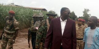 Arrivée du chef rebelle Ali Darassa au village Ngakobo, au centre de la République centrafricaine. Crédit photo : Bertrand Yékoua / CNC.