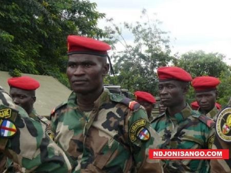les soldats FACA formés par les instructeur russes à Bérongo en centrafrique