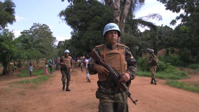 patrouille-des-soldats-de-la-minusca-à-Bangassou-par-cnc Opération contre les positions de 3R, le pouvoir de Bangui désapprouve la Minusca.