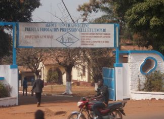 Agence centrafricaine pour la formation professionnelle et l'emploi, Bangui, République centrafricaine. Image : Mickael Kossi / CNC