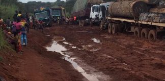route baoro bouar le 15 octobre 2019