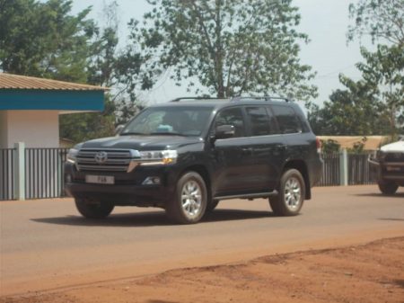 Cortège présidentiel de passage au centre ville de Bangui le 12 août 2019 / photo de Mickael Kossi / CNC
