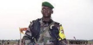 le Commandant de la gendarmerie Olivier Koudemon alias Gbangouma, alors officier de sécurité de l'ancien Président François Bozizé.