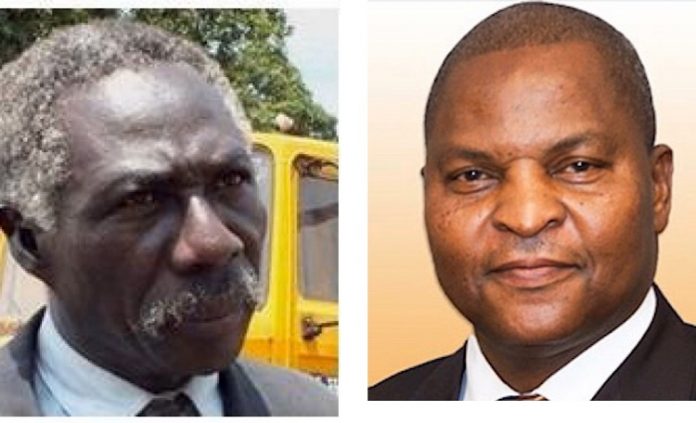 De gauche à droite, le Président du parti MDREC Joseph Bendounga, et le Chef de l'État Faustin Archange Touadera. Photo montage du CNC le 30 janvier 2020. le-leader-du-parti-MDREC-joseph-Bendounga-et-le-chef-de-létat-faustin-archange-touadera-coupés-et-montés-par-cnc-le-30-janvier-2020 RCA : TOUADERA reconnu coupable de la violation de la Constitution par la justice.