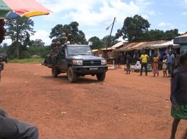 Une patrouille des soldats FACA à Bangassou pour illustration. Crédit photo : Corbeaunews-Centrafrique.