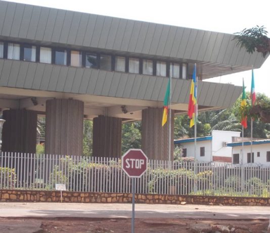 Immeuble de la Banque des États de l'Afrique centrale (BEAC) à Bangui. Photo CNC / Fortuné Bobérang.