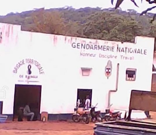 Brigade territoriale de la gendarmerie de Bangui, le 6 août 2019. Photo CNC / Mickael Kossi.