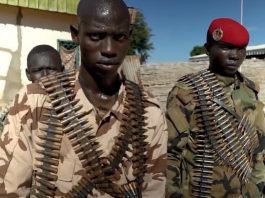 Des combattants rebelles du FPRC à Ndélé le 5 aout 2017. Photo CNC / CopyrightCNC