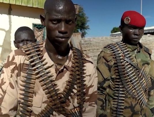 Des combattants rebelles du FPRC à Ndélé le 5 aout 2017. Photo CNC / CopyrightCNC