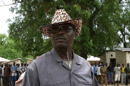 Le général Damane Zakaria, chef et fondateur de l'Union des forces démocratiques pour l'unité (UFDR) dans son village natal de Boromata, au nord-est de la République centrafricaine, à environ 100 km de Birao, près du Soudan