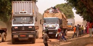 convoi Douala-Bangui sur l'axe Bouar-Gallo. Photo CNC