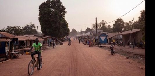 Ville de Paoua, au nord-ouest de la République centrafricaine.