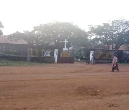 Église catholique de Baoro, dans la Nana-Mambéré, au nord-ouest de la République centrafricaine. Photo CNC / Gervais Lenga.