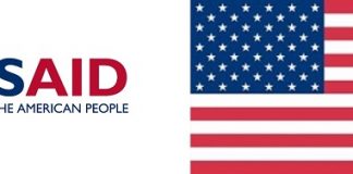 logo de l'USAID combiné avec le drapeau des États unis