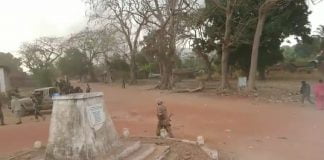 Lors des affrontements entre les rebelles du PRNC etFPRC à Ndélé en avril 2020. Photo CNC / Moïse Banafio