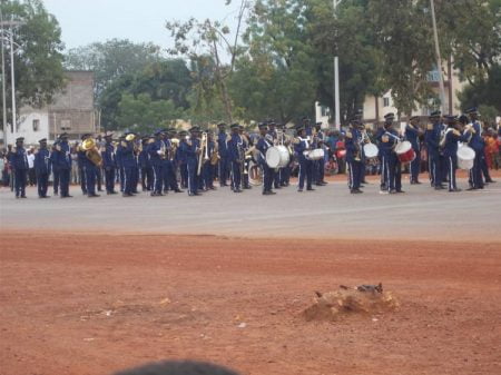Défilé militaire du 01 mai 2019 sur l'avenue des martyrs à Bangui. Photo CNC / Anselme Mbata