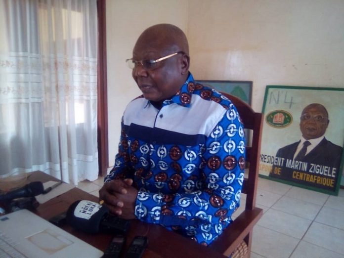 Le Président du mouvement de libération du peuple centrafricain Martin Ziguelé, le 02 août 2020 à Bangui. Photo CNC / Jefferson Cyrille Yapendé le-Président-du-mouvement-de-libération-du-peuple-centrafricain-martin-ziguelé-le-02-août-2020-par-cnc-cyrille-yapendé 