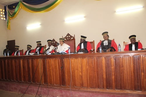Les juges constitutionnels le 03 décembre 2020. Photo CNC / C.J. Yapendélors