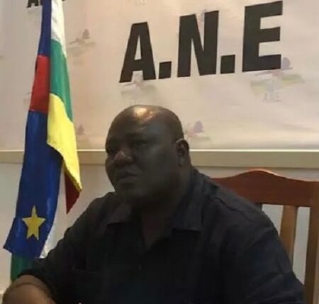 Théophile Momokoama, rapporteur général de l'ANE, à Bangui, le 18 février 2021.