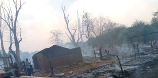 incendie au camp des déplacés de l'église elim le 6 mars 2021