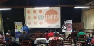 Le représentant de l'UNFPA en Centrafrique en face des professionnels des médias
