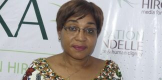 Lina EKOMO, Présidente du réseau du leadership pour la femme en Centrafrique. Photo RNL / Inès Laure Ngopot