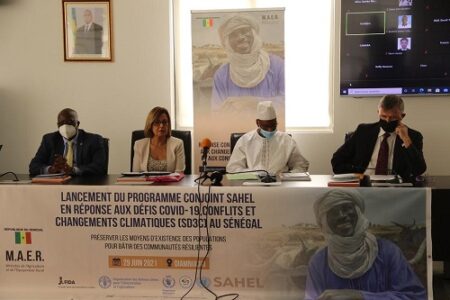 Le Sénégal, la FAO, le FIDA et le PAM lancent un programme conjoint pour renforcer la résilience des populations rurales face aux changements climatiques, les conflits et la COVID-19