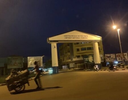 Entrée rondpoint zéro du centre-ville de Bangui