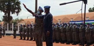 Cérémonie de sortie de 651 nouveaux gendarmes en présence du chef de l'État Faustin archange Touadera.