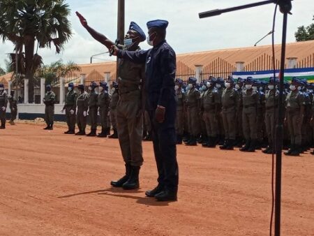 Cérémonie de sortie de 651 nouveaux gendarmes en présence du chef de l'État Faustin archange Touadera.