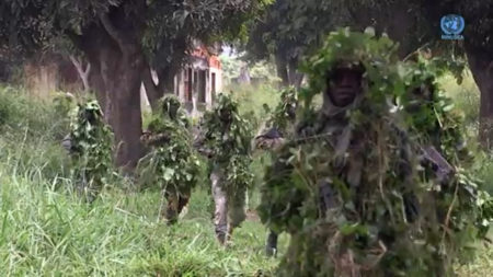 Les soldats FACA à Obo, dans le Haut-Mbomou. Photo CNC
