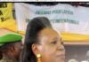 L'ancienne Présidente de transition Madame Catherine Samba-Panza lors de la campagne de paix à Bangui